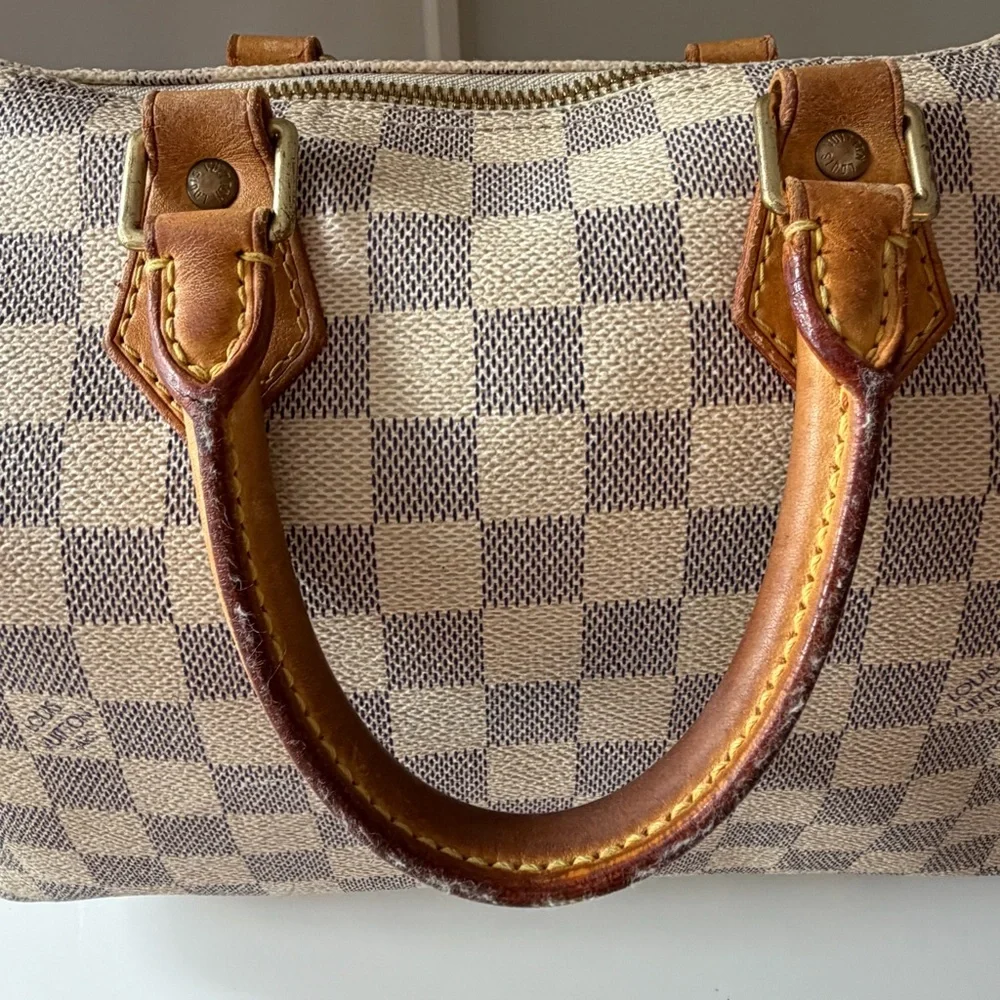 Louis Vuitton Speedy 25 Damier Azur Satchel Lock & Key - Picture 9 of 16
